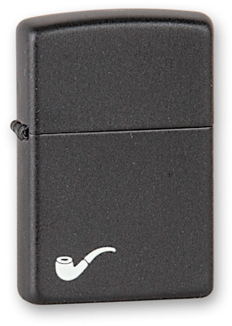 Зажигалка для трубок ZIPPO Pipe с покрытием Black Matte, латунь/сталь, чёрная, матовая, 36x12x56 мм (Черный)