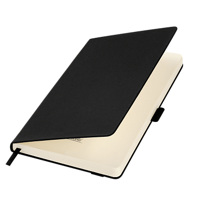 Ежедневник Альфа (Alpha) недатированный, черный/черный (Черный, бежевый)