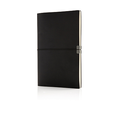 Блокнот Deluxe в мягкой обложке Swiss Peak A5 (Черный;)