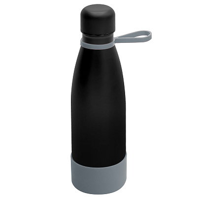 Термобутылка герметичная вакуумная Olivia To Go, чёрный/серый (Черный/серый)