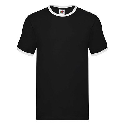 Футболка мужская RINGER T 165 (Черный, белый)