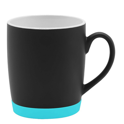 Кружка Make Me To Go, чёрная/морская волна (Черный/морская волна)