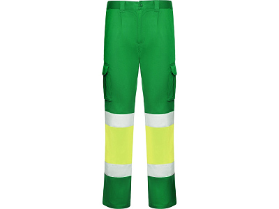 Брюки Daily stretch HV со светоотражающими полосами, мужские (Садовый зеленый/неоновый желтый)