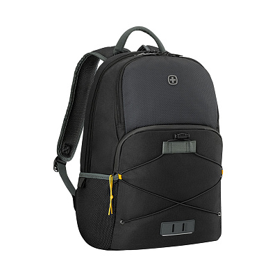 Рюкзак WENGER Trayl 15.6", чёрный, переработанный ПЭТ, 34 x 20 x 45 см, 22 л. (Черный)
