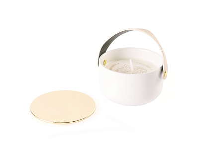 Свеча Valerie Concept (Белый/бежевый/зеленый)