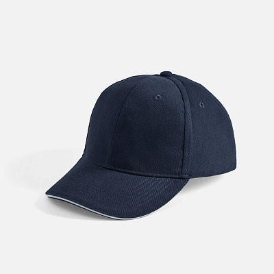 Бейсболка Buffalo, темно-синяя с белым (Тёмно-синий)