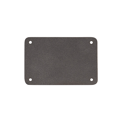 Шильд 4х6 см имитация кожи  (Серый)
