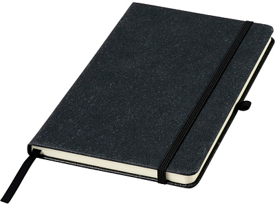Блокнот Atlana A5 из переработанной кожи (Чёрный)