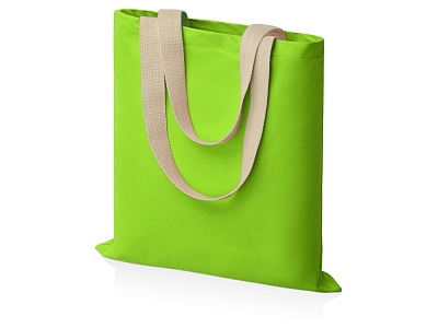 Сумка для шопинга Steady хлопковая с парусиновыми ручками, 260 г/м2 (Зеленое яблоко)