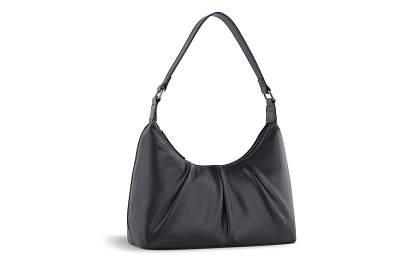 Сумка женская наплечная маленькая BUGATTI Mila, черная, полиуретан, 28 x 9 x 14/21 см (Черный)