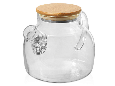 Заварочный чайник с бамбуковой крышкой Zen (Прозрачный/натуральный)