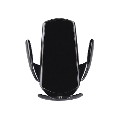 Автомобильное сенсорное беспроводное (15W) зарядное устройство "Titan" с набором переходников для магнитной зарядки, с подсветкой логотипа, черный (Чёрный)