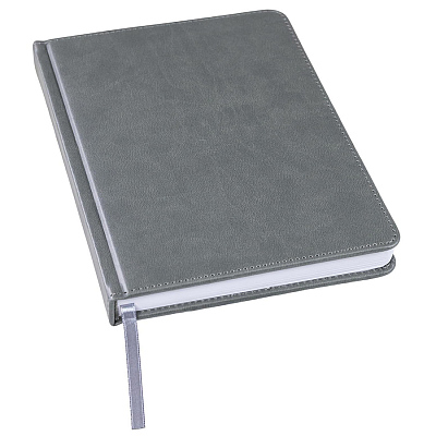 Ежедневник недатированный Bliss,  формат А5, в линейку (Тёмно-серый)