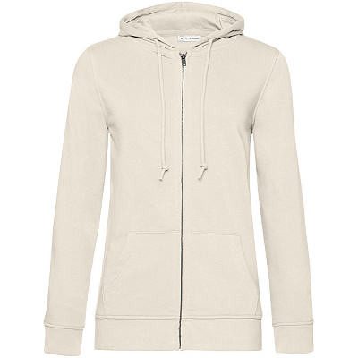 Толстовка на молнии с капюшоном женская BNC Inspire (Organic), ярко-синяя (Белый)