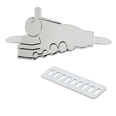 Шильд металлический - поезд (Серебристый)