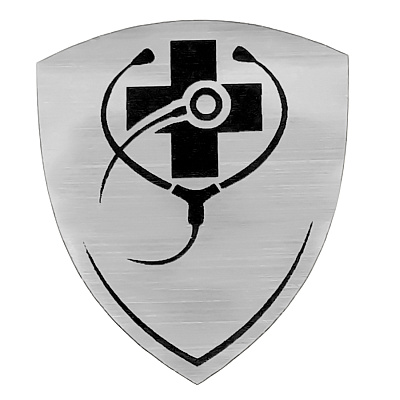 Шильд-наклейка медицина, серебро (Серебристый)