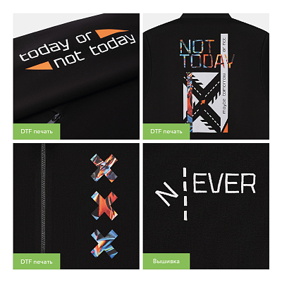 Толстовка на молнии Астин (Astin) черная