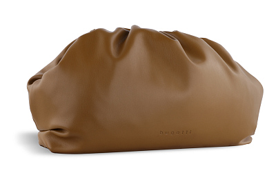 Сумка-пауч женская маленькая BUGATTI Mila, коньячная, полиуретан, 34 x 6 x 21 см (Коричневый)
