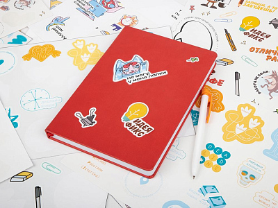 Наклейки бумажные Sticker Pack на заказ, M