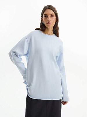 Лонгслив унисекс Siluetti Fuori, светло-голубой