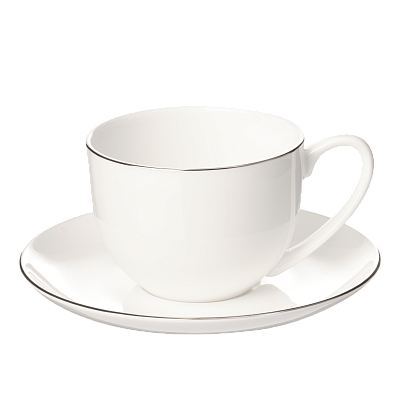 Чайная пара Verona (Белый, серебряный)