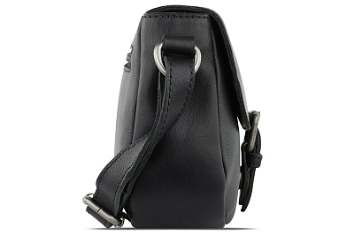 Сумка женская KLONDIKE GOLD «Kate», натуральная кожа в черном цвете, 21 х 16,5 х 6,5 см