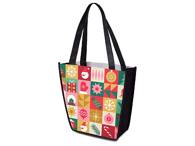 Сумка для шопинга с донной складкой и ручкой из нетканого PET материала (Разноцветный)