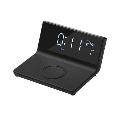 Зарядная станция с часами 15W Зенит (Zenith) (Чёрный)