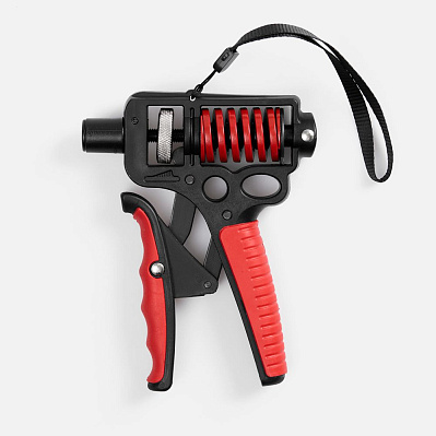 Эспандер кистевой пружинный Motive Power, черный с красным (Красный)