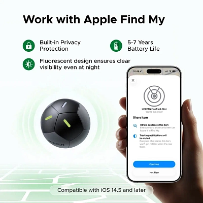 Трекер для поиска вещей UGREEN FineTrack 2 Soccer Ball Design