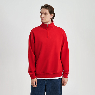 Толстовка на молнии унисекс Флоу (Flow), красная, размер 3XL/4XL (Красный)
