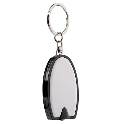 Брелок-фонарик Vivid, ver.2, белый с черным (Чёрный)