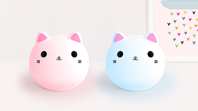 Силиконовый ночник Rombica LED Kitty
