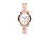 Корпус- розовое золото, циферблат- белый, крепление- розовое золото
