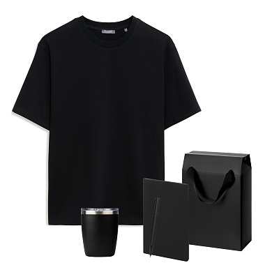 Набор с одеждой RUST (футболка, термокружка, блокнот, ручка), черный, XL (Чёрный)