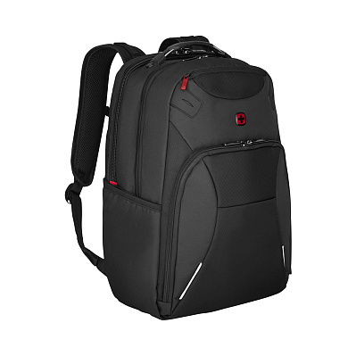 Рюкзак WENGER Cosmic 17", чёрный, переработанный ПЭТ/ПВХ/полиэстер, 34 x 23 x 49 см, 30 л (Черный)
