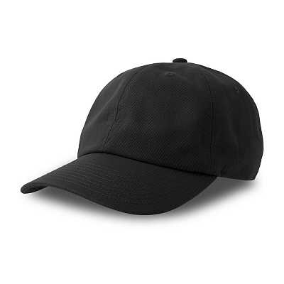Бейсболка DAD HAT-S, 6 клиньев, металлическая застежка (Чёрный)