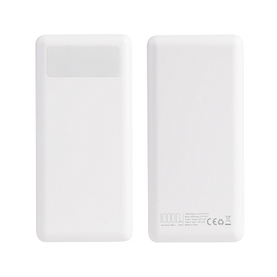 Зарядное устройство "Lumos" 10000 mAh с фонариком  (Белый)