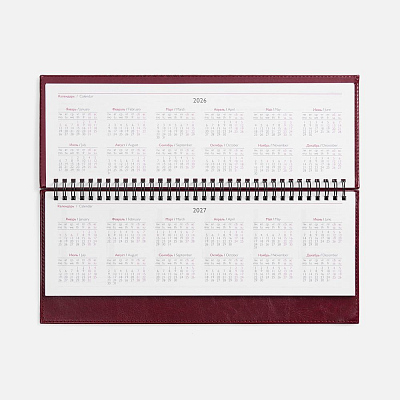 Планинг Faro, датированный, бордовый