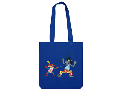 Сумка из плотного хлопка Ну, погоди!, 220 г/м2 (Синий классический)