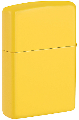 Зажигалка ZIPPO Logo с покрытием Sunflower, латунь/сталь, желтая, глянцевая, 38x13x57 мм