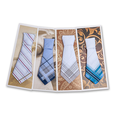 Сувенирный набор "Галстук" Пс05л Платок носовой мужской "ETNICA"
