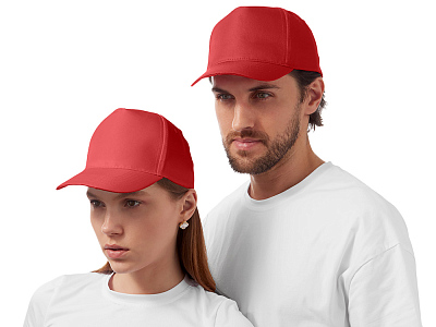 Бейсболка Poly (Красный)