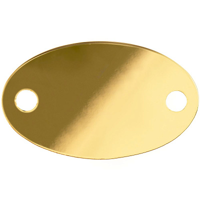 Шильдик металлический Alfa Oval  глянцевый (Золотистый)