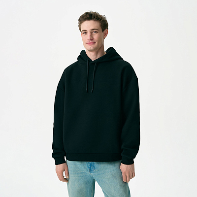 Худи релакс унисекс Баланс (Balance), с начесом, черный, размер XL/2XL (Чёрный)