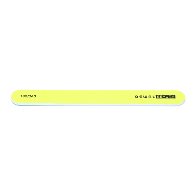 Пилка Dewal Beauty для ногтей, прямая зеленая 1,9х17,8 см, 180/240 грит (Зеленый)