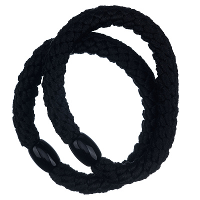 Резинки для волос Dewal Beauty, цвет черный (2 шт.) (Черный)