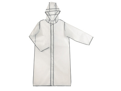 Дождевик Providence c чехлом, унисекс (Прозрачный/серый светоотражающий)