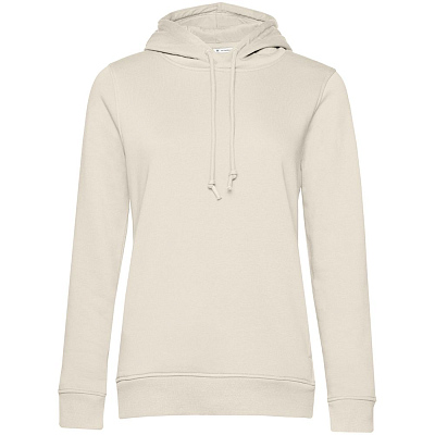 Толстовка с капюшоном женская BNC Inspire (Organic), молочно-белая (Белый)