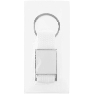 Брелок Stropp с тканевой вставкой, белый